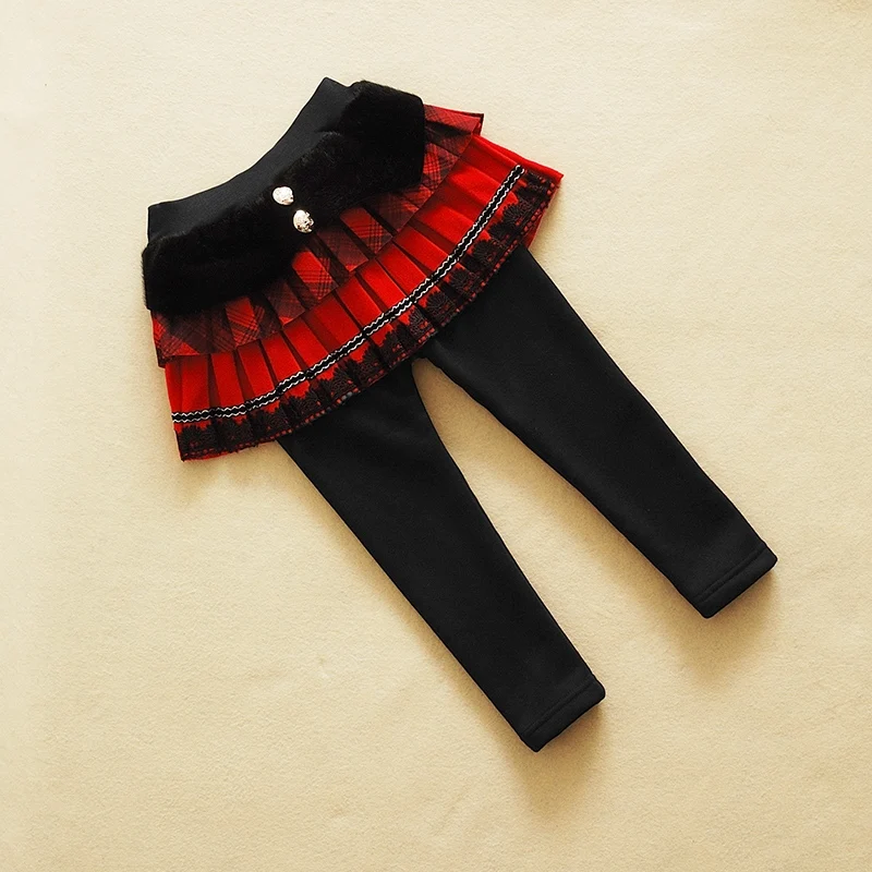 winter thick warm pants childrens leggings kids fleece for girls skirts cotton cake culottes kids/baby trousers | Мать и ребенок
