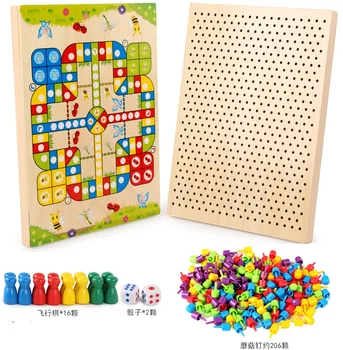 Candice guo intelligence toy wooden gear wood cartoon flight chess Mushroom plastic staple nail baby DIY design gift 2 in 1 game
Candice guo intelligence toy wooden gear wood cartoon flight chess Mushroom plastic staple nail baby DIY design gift 2 in 1 game