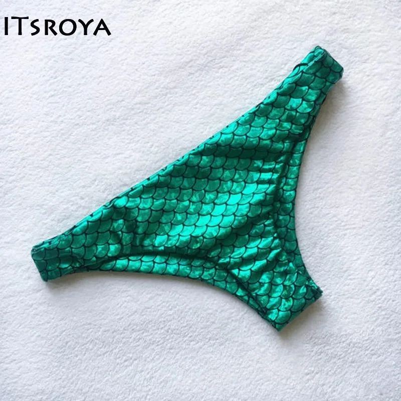 Itsroya New Summer Sexy Low Waist Bikini Bottoms Gold Shiny Dragon Mermaid Fish Scale Prints Bathing Suit Shorts Women
Itsroya New Summer Sexy Low Waist Bikini Bottoms Gold Shiny Dragon Mermaid Fish Scale Prints Bathing Suit Shorts Women