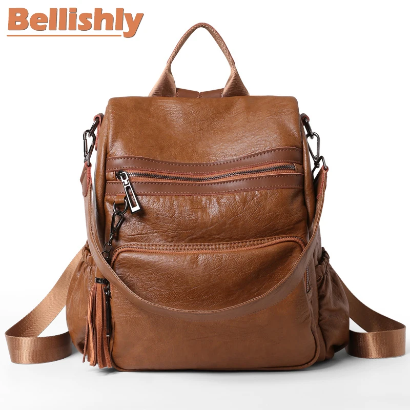 Bellishly women travel leather backpack female school bags for teenage girls feminina Solid rucksack vintage mochilas mujer bag
Bellishly women travel leather backpack female school bags for teenage girls feminina Solid rucksack vintage mochilas mujer bag