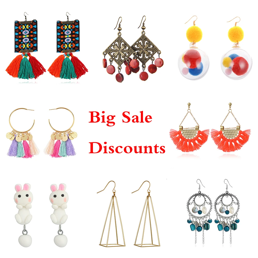 Big Discounts ! Multiple Style Drop Earrings For Women Brincos Big Statement Ethnic Tassel Earrings Wedding Party Jewelry
Big Discounts ! Multiple Style Drop Earrings For Women Brincos Big Statement Ethnic Tassel Earrings Wedding Party Jewelry