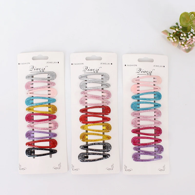 10PCS/Set Hot Baby Hair Clips Hair Styling Barrettes Accessories Snap Clip Glitter Pins BB Hairpin Color For Kids Children
10PCS/Set Hot Baby Hair Clips Hair Styling Barrettes Accessories Snap Clip Glitter Pins BB Hairpin Color For Kids Children
