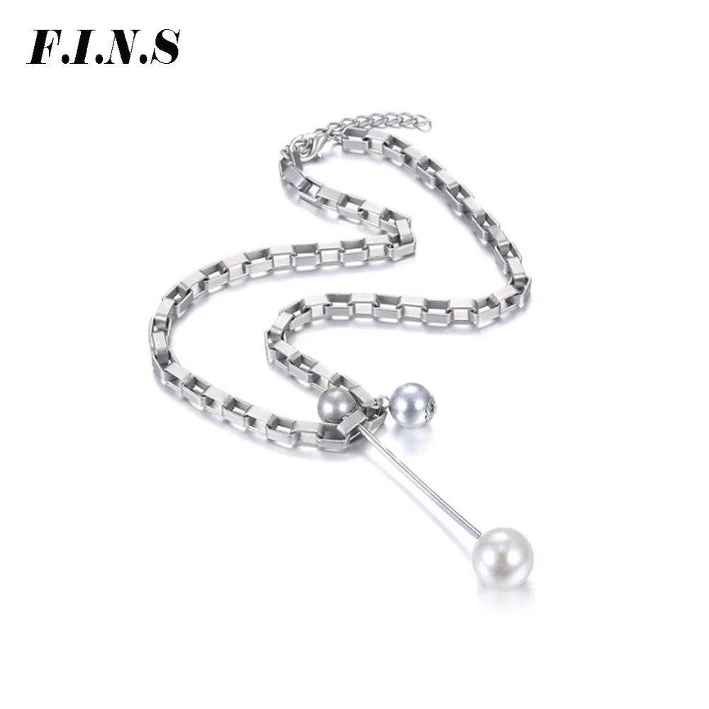F.I.N.S Trendy Long Imitation Pearls Necklaces Pendants Silver Color Chain Female Necklace Fashion Women Necklaces 2018
F.I.N.S Trendy Long Imitation Pearls Necklaces Pendants Silver Color Chain Female Necklace Fashion Women Necklaces 2018