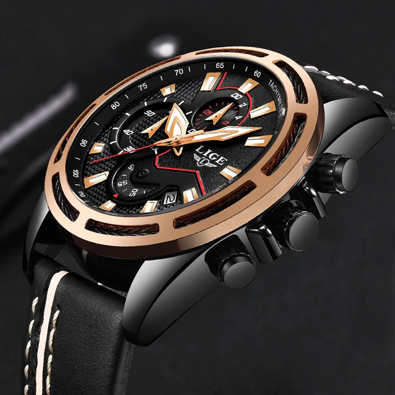Mens Watch Brand LIGE Trendy Sports Watches Luxury Big Dial Chronograph Watch Waterproof Fashion Casual Quartz Wristwatch+Box
Mens Watch Brand LIGE Trendy Sports Watches Luxury Big Dial Chronograph Watch Waterproof Fashion Casual Quartz Wristwatch+Box