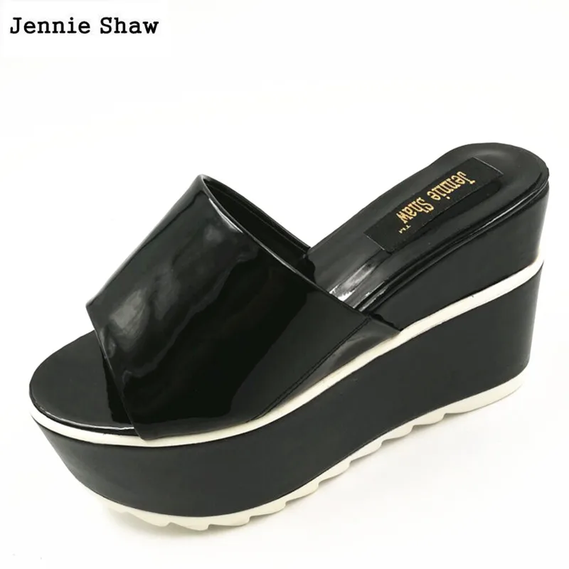 women shoes summer high heel wedges sandals black white platform slippers
women shoes summer high heel wedges sandals black white platform slippers