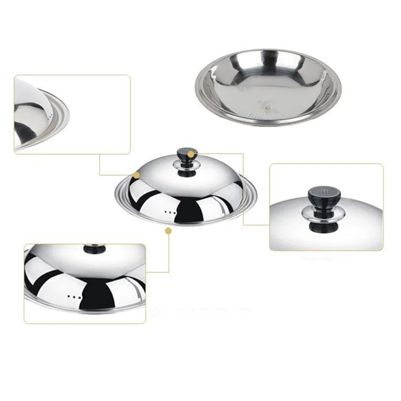 40cm Transparent Visible Cover Stainless Steel Household Wok Frying pan Size Cover 30cm Universal Stainless Steel Cover 30/32/34/36 40cm Transparent Visible Cover Stainless Steel Household Wok Frying pan Size Cover 30cm Universal Stainless Steel Cover 30/32/34/36
