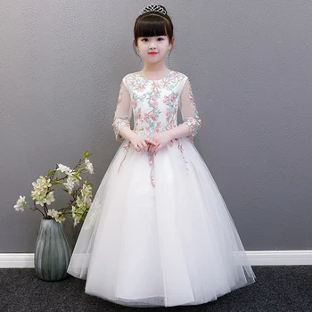 Children Girls Luxury Fashion Embroidery Flowers Princess Ball Gown Long Dress For Birthday Wedding Party Kids Costume Dress
Children Girls Luxury Fashion Embroidery Flowers Princess Ball Gown Long Dress For Birthday Wedding Party Kids Costume Dress