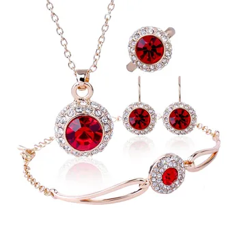 Ociki Red Blue CZ Rose Gold Color Silver Color Crystal Necklace Earring Ring and Bracelet Jewelry Set for Women Drop Shipping
Ociki Red Blue CZ Rose Gold Color Silver Color Crystal Necklace Earring Ring and Bracelet Jewelry Set for Women Drop Shipping