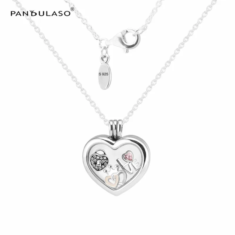 Pandulaso Heart Shape Floating Locket Medium Necklace 925 Sterling Silver Jewelry Elegant Necklace For Woman Fashion Jewelry
Pandulaso Heart Shape Floating Locket Medium Necklace 925 Sterling Silver Jewelry Elegant Necklace For Woman Fashion Jewelry