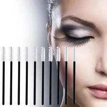 5/10 個まつげエクステンション使い捨て眉毛ブラシマスカラワンドアプリケーターカーラースプーラメイクアップアイまつげ化粧ブラシセットメイクアップツール(China)