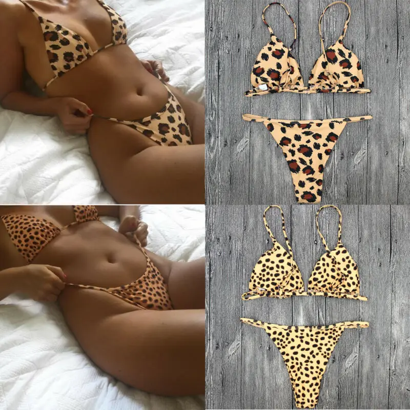 Women Push-up Padded Bra Bikini Set Triangle Swimwear Two-Piece Swimsuit Ladies Sexy Bathing Suit Leopard Beachwear 2019
Women Push-up Padded Bra Bikini Set Triangle Swimwear Two-Piece Swimsuit Ladies Sexy Bathing Suit Leopard Beachwear 2019
