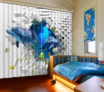 brick curtains dolphin curtain 3d Curtains Blackout for Living Room Kids Bedroom Fabric
brick curtains dolphin curtain 3d Curtains Blackout for Living Room Kids Bedroom Fabric