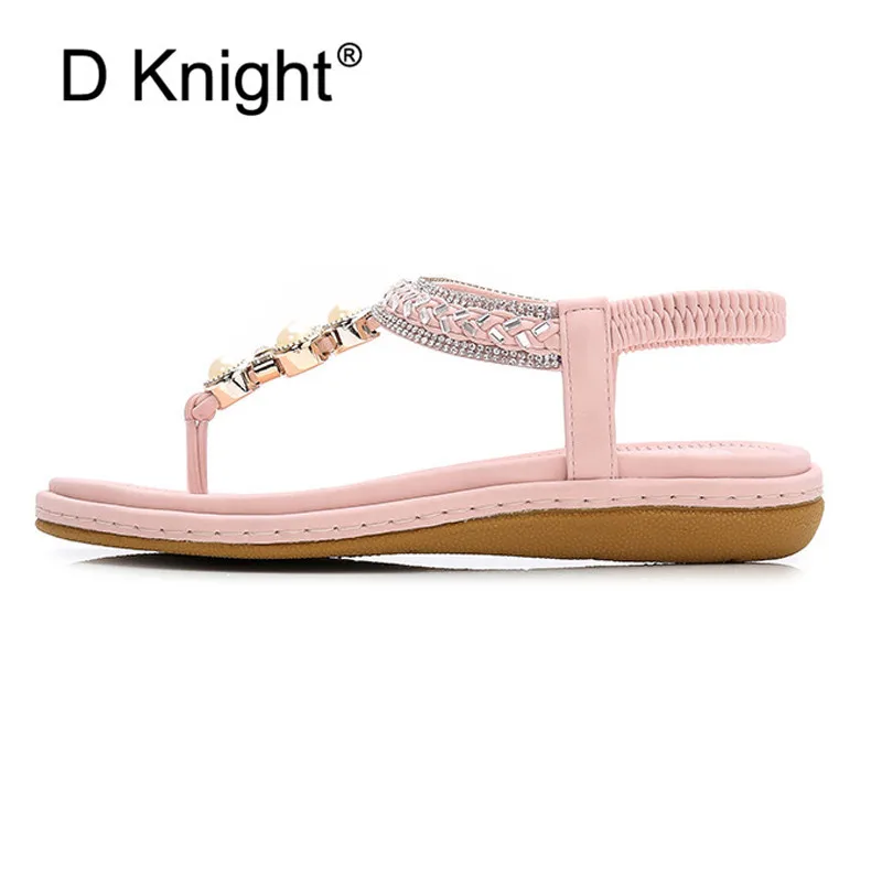 Tong Femme Summer Shoes Women Bohemia Ethnic Flip Flops Soft Flat Sandals Woman Casual Comfortable Plus Size Black Sandals 35-43 (19)