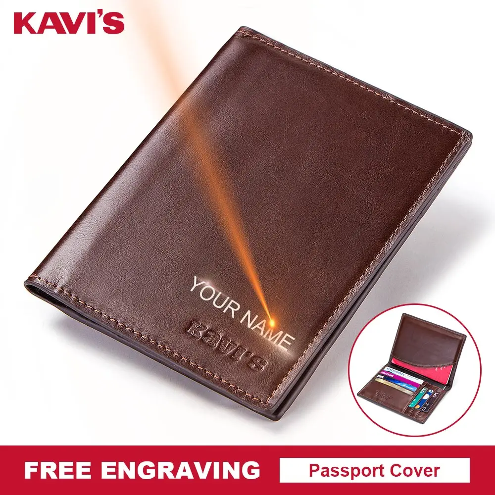 KAVIS Free Engraving Name Passport Cover Genuine Cow Leather Small ID Card Holder Travel Credit Men Wallet Purse Case Thin
KAVIS Free Engraving Name Passport Cover Genuine Cow Leather Small ID Card Holder Travel Credit Men Wallet Purse Case Thin