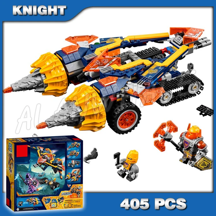 405pcs Knights Axl's Rumble Maker Model Building Blocks 10703 Assemble Bricks Children Toys Games Nexus Compatible with Lego
405pcs Knights Axl's Rumble Maker Model Building Blocks 10703 Assemble Bricks Children Toys Games Nexus Compatible with Lego