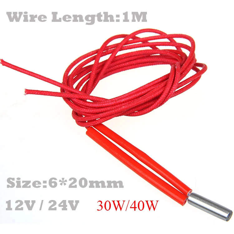 6x20 6*20mm 30W 40W 12V 24V Stainless Steel Cylinder Tube Mold Heating Element Single End 3D Printer Reprap Cartridge Heater
6x20 6*20mm 30W 40W 12V 24V Stainless Steel Cylinder Tube Mold Heating Element Single End 3D Printer Reprap Cartridge Heater