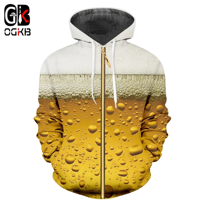 OGKB Couple Outwears Tracksuits New Harajuku Women/men's Print Fresh Beer 3d Zip Hoodies Sweatshirt Homme Long Sleeve Hoody 6XL
OGKB Couple Outwears Tracksuits New Harajuku Women/men's Print Fresh Beer 3d Zip Hoodies Sweatshirt Homme Long Sleeve Hoody 6XL