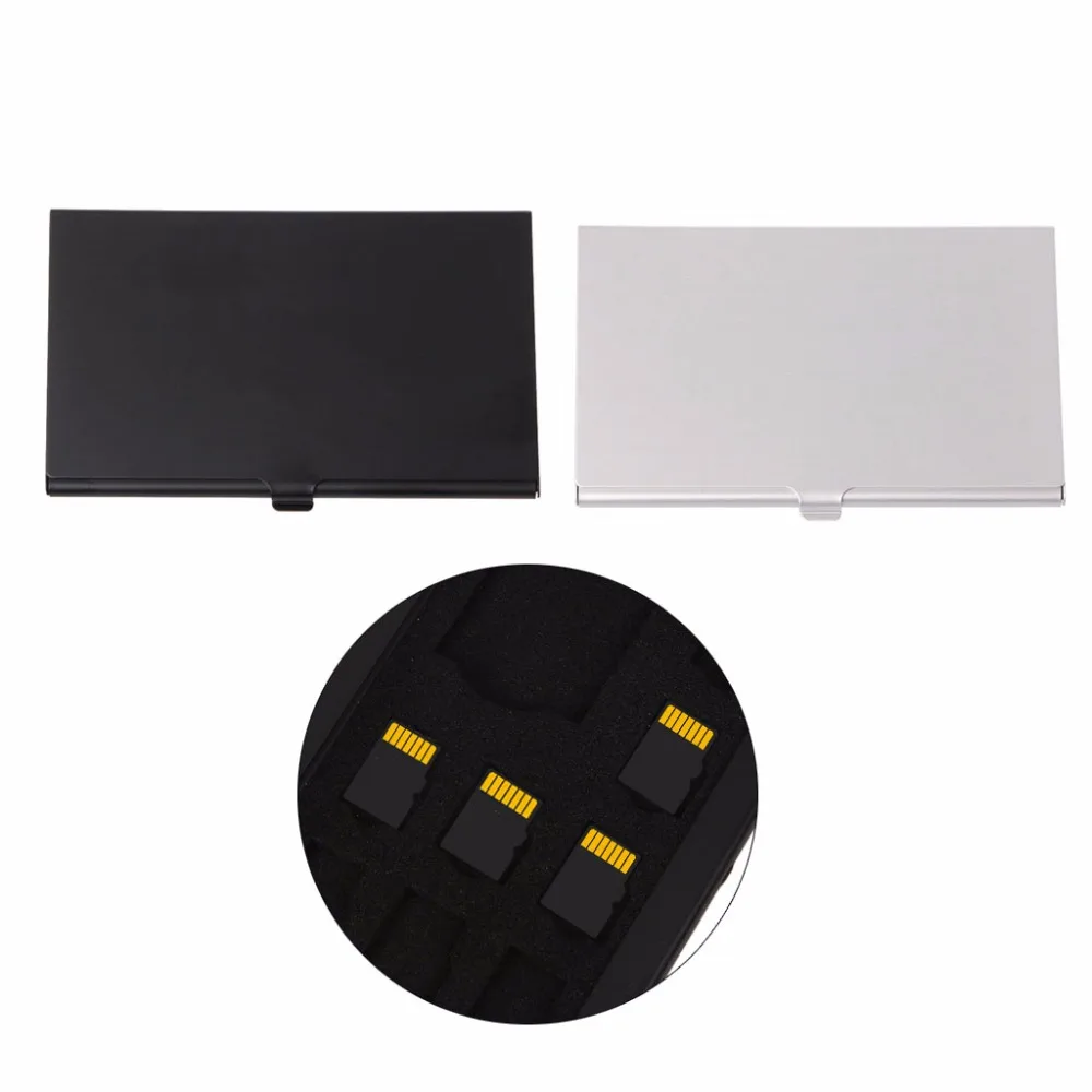 Monolayer Aluminum Alloy 1 SD+8 TF Micro SD Card Holder Protector Storage Box Case
Monolayer Aluminum Alloy 1 SD+8 TF Micro SD Card Holder Protector Storage Box Case