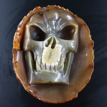7.48" BRAZIL GEODE AGATE Handmade Carved Crystal Skull Crystal Realistic Crystal Healing Furnishing Articles Figurine AD74
7.48" BRAZIL GEODE AGATE Handmade Carved Crystal Skull Crystal Realistic Crystal Healing Furnishing Articles Figurine AD74