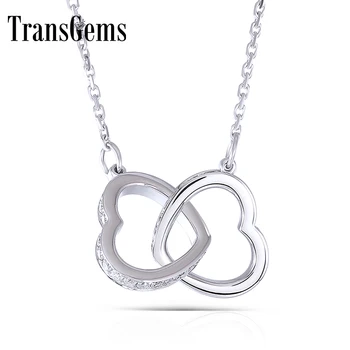 Transgems Genuine 14K 585 White Gold Interlocking Heart Shape Lab Grown Moissanite Sweety Love Pendant Necklace For Women
Transgems Genuine 14K 585 White Gold Interlocking Heart Shape Lab Grown Moissanite Sweety Love Pendant Necklace For Women