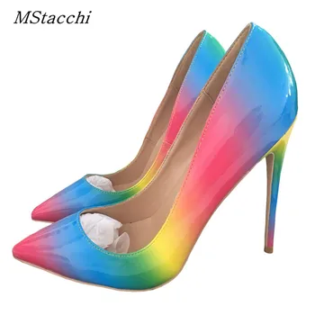 Mstacchi large size 33-44 women pumps sexy pointed toe 12cm 10cm 8cm thin heel shallow rainbow print ladies dress party shoes
Mstacchi large size 33-44 women pumps sexy pointed toe 12cm 10cm 8cm thin heel shallow rainbow print ladies dress party shoes