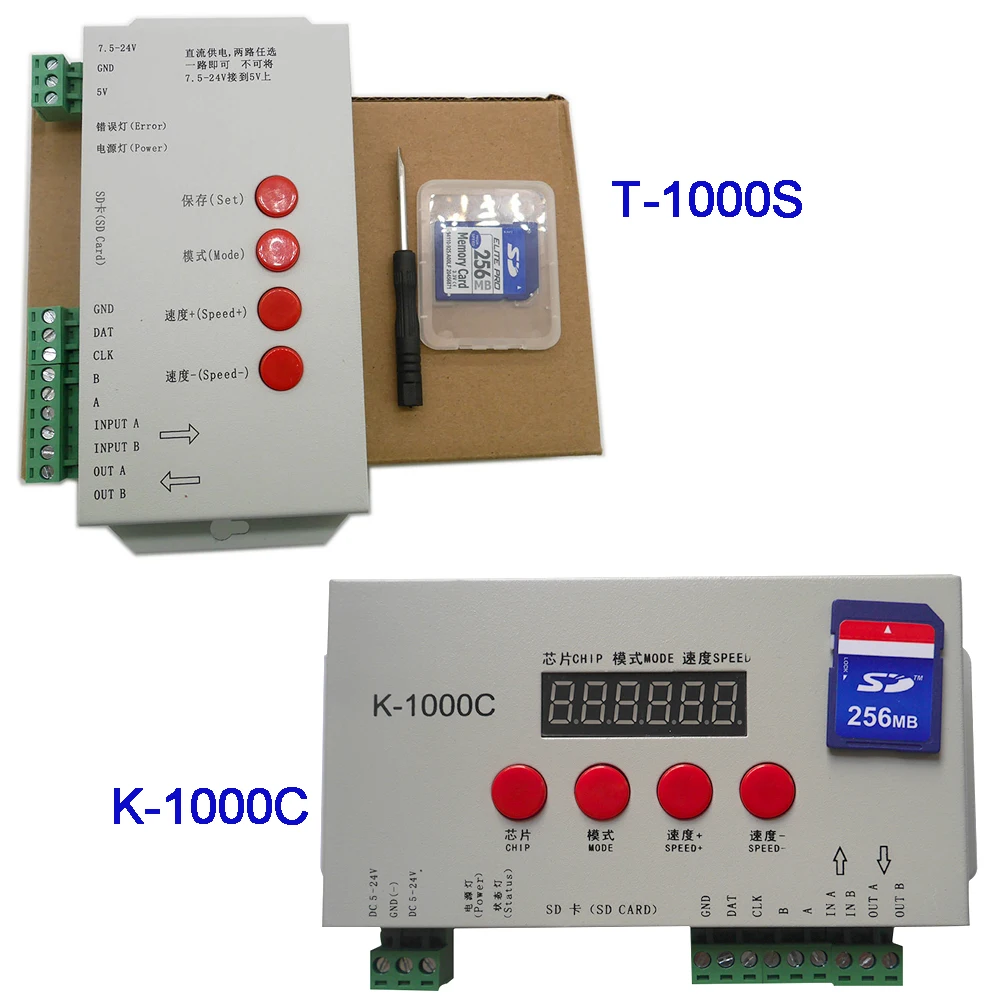 Лампа контроллер K1000C WS2812B WS2811 APA102 T1000S WS2813 2048 пикселей|Контролеры RGB| |