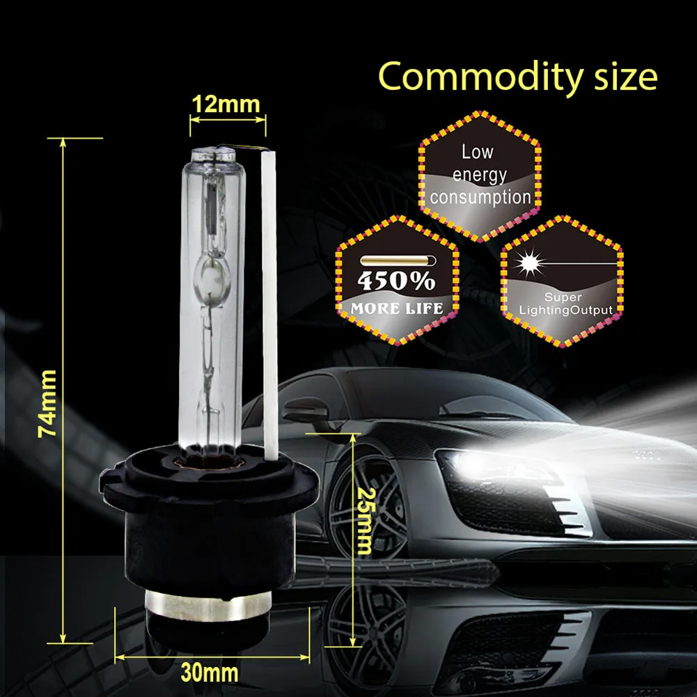 High Quality 2PCS 35W D2S/D2C Xenon HID Car Headlight Headlamp Front Auto Fog Light Source Bulb closer to natural daylight
High Quality 2PCS 35W D2S/D2C Xenon HID Car Headlight Headlamp Front Auto Fog Light Source Bulb closer to natural daylight