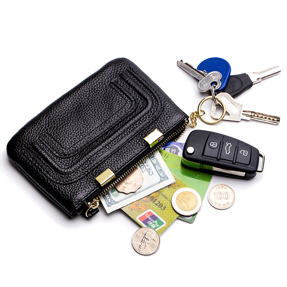 Women Genuine Leather Coin Purse Girl's Cowhide Coin Bags Mini Money Bag With Key Ring Wallet Pouch Portafoglio Donna MF-1404
Women Genuine Leather Coin Purse Girl's Cowhide Coin Bags Mini Money Bag With Key Ring Wallet Pouch Portafoglio Donna MF-1404