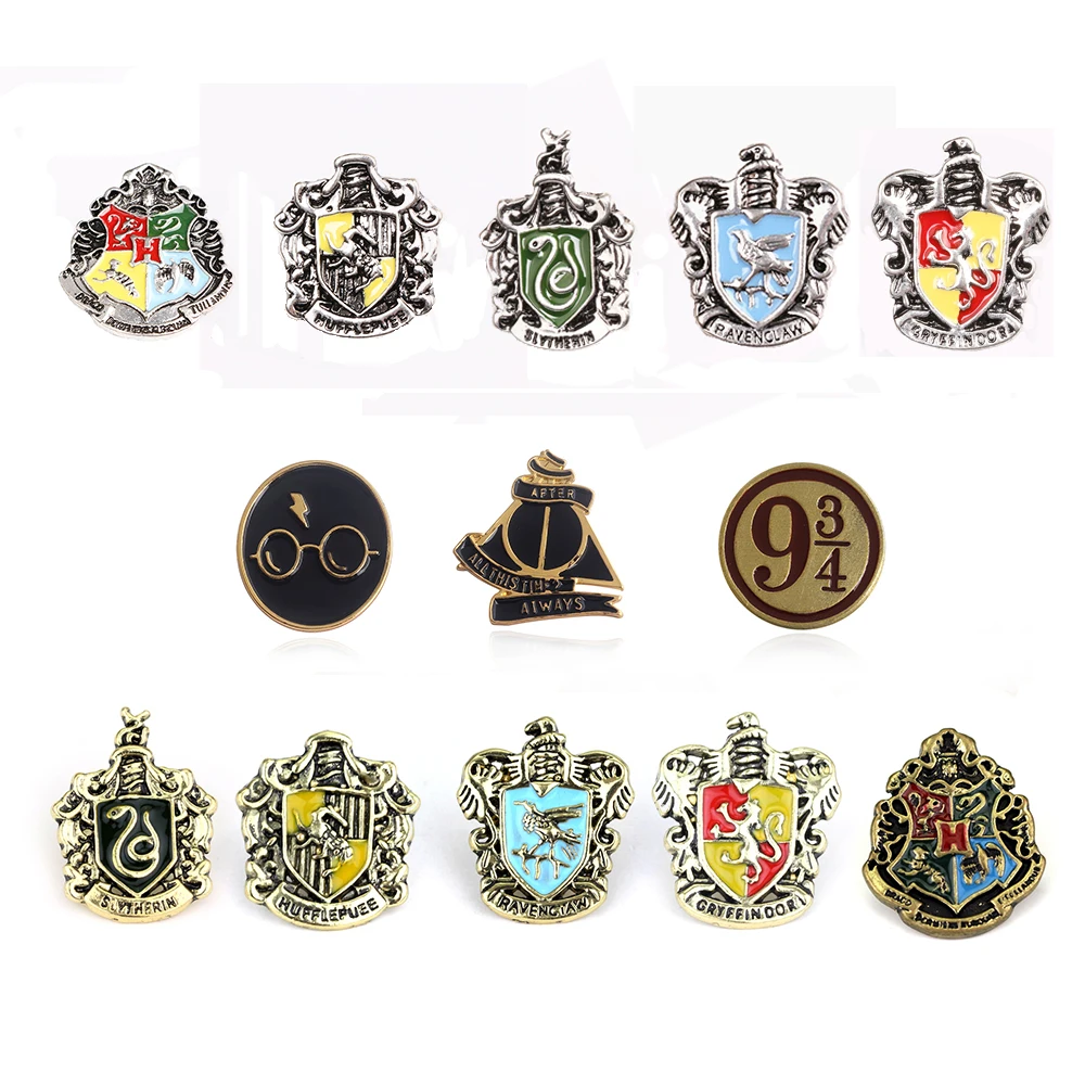 20PCS/LOT Harri HP Enamel Brooches Pin Hogwarts School Badge Black Shield For Women Men Lapel pins Denim Shirt jewelry Gifts
20PCS/LOT Harri HP Enamel Brooches Pin Hogwarts School Badge Black Shield For Women Men Lapel pins Denim Shirt jewelry Gifts