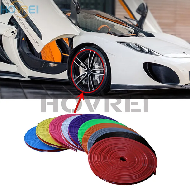 Car Styling 8M 10 Color Car Wheel Hub Tire Sticker Car Decorative Strip Wheel Rim Protection Care Covers
Car Styling 8M 10 Color Car Wheel Hub Tire Sticker Car Decorative Strip Wheel Rim Protection Care Covers