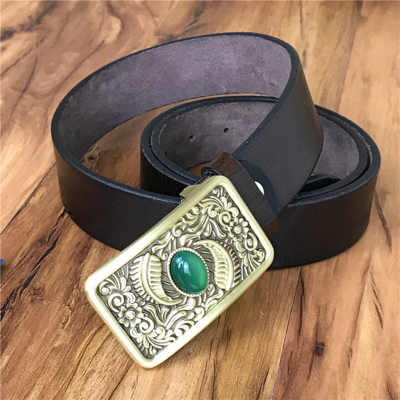 Chinese Style Craved Brass Belt Buckles Arabesque Belt Buckle (14)
