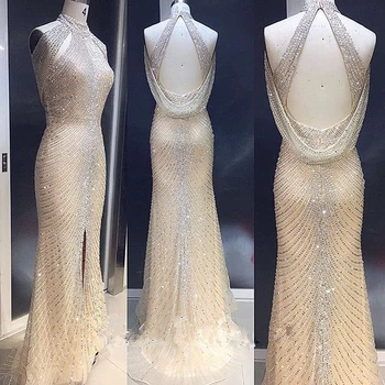 Gorgeous New Mermaid Evening Dress 2019 High Neck Sleeveless Floor Length Full Beading Tulle Formal Dresses Prom Gowns Festa
Gorgeous New Mermaid Evening Dress 2019 High Neck Sleeveless Floor Length Full Beading Tulle Formal Dresses Prom Gowns Festa
