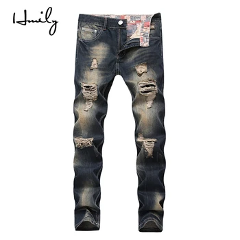 HMILY new jeans men famous brand high quality jeans straight mens slim jeans pants hole men's jeans plus big size male pants
HMILY new jeans men famous brand high quality jeans straight mens slim jeans pants hole men's jeans plus big size male pants