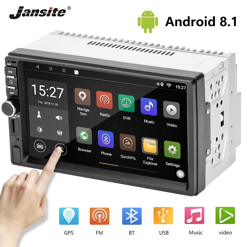 Jansite 7inch Two Din Car Radio Android 8.1 Touch Screen Player GPS Navigation WIFI Rear View camera Car Stereos with 32G U Disk
Jansite 7inch Two Din Car Radio Android 8.1 Touch Screen Player GPS Navigation WIFI Rear View camera Car Stereos with 32G U Disk