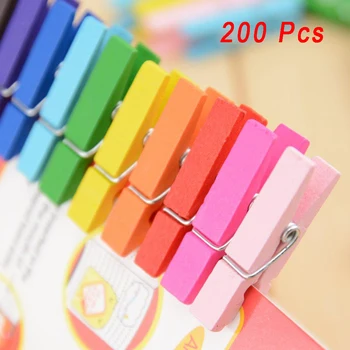 200pcs 35mm Colored Mini Wooden Clips Craft Memo DIY Clothes Paper Photo Peg Decoration Office Supplies
200pcs 35mm Colored Mini Wooden Clips Craft Memo DIY Clothes Paper Photo Peg Decoration Office Supplies