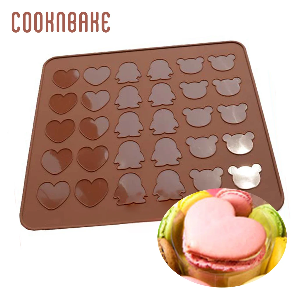 COOKNBAKE silicone macarons mat bear silicone biscuit cake baking mold penguin heart macaron bakeware pad pastry cake oven mats
COOKNBAKE silicone macarons mat bear silicone biscuit cake baking mold penguin heart macaron bakeware pad pastry cake oven mats