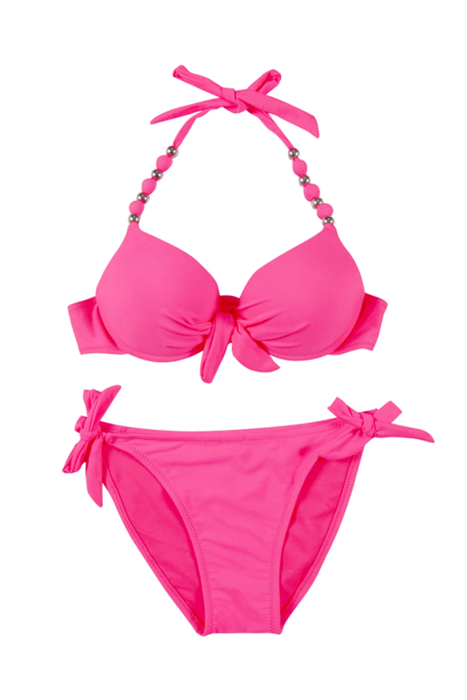 Faerdasi Halter Bikini Set Low Waist Bathing Suits Women Sexy Push Up Beachwear with Tie Side and Center Bow Swimwear Swimsuit 36 Faerdasi Halter Bikini Set Low Waist Bathing Suits Women Sexy Push Up Beachwear with Tie Side and Center Bow Swimwear Swimsuit 36