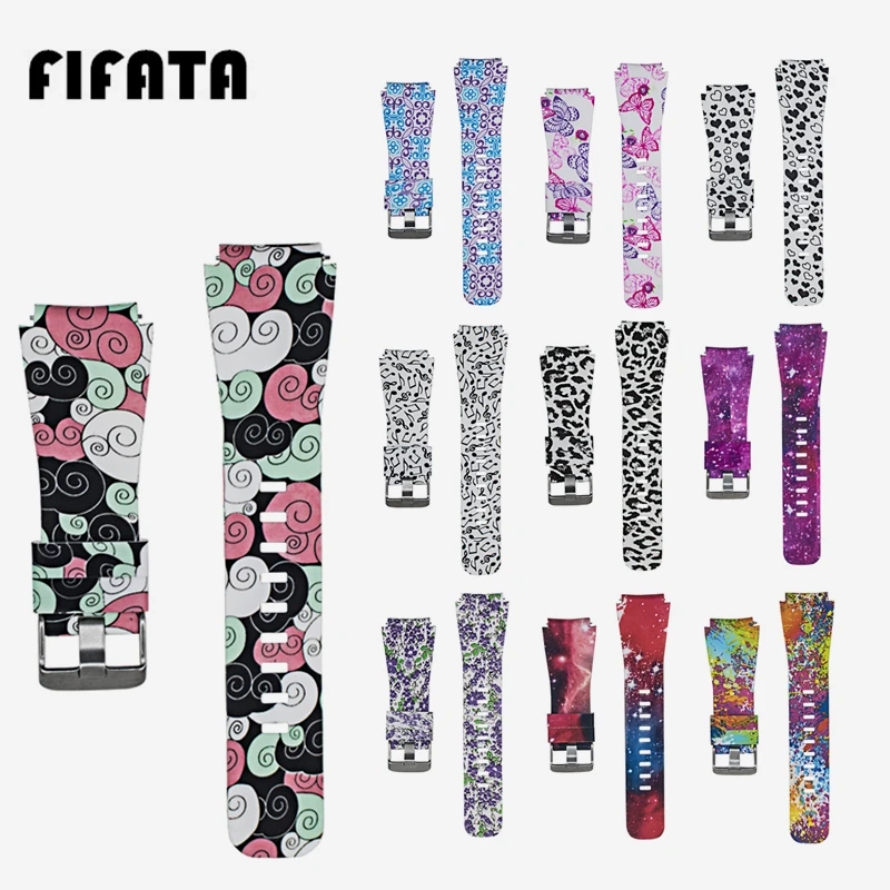 FIFATA For Samsung Gear S3 Sport Silicone Strap Replacement Pattern Watch Band Wristband Bracelet For Amazfit Pace 1/Stratos 2
FIFATA For Samsung Gear S3 Sport Silicone Strap Replacement Pattern Watch Band Wristband Bracelet For Amazfit Pace 1/Stratos 2