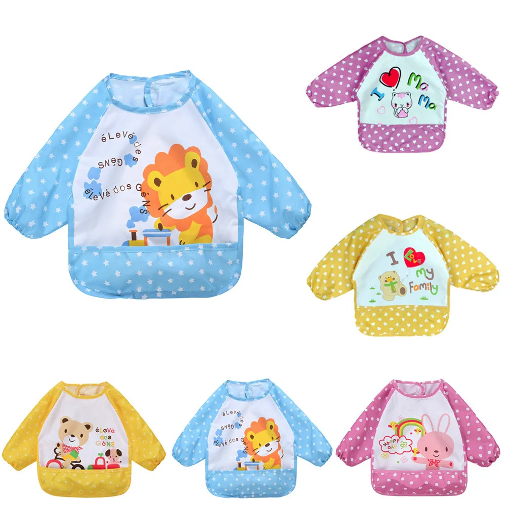 Baby Toddler Boy Girl Long Sleeve Letter Waterproof Feeding Art Apron Bib Smock baby eating "I Love My Papa&Mama" lovely bavoirs
Baby Toddler Boy Girl Long Sleeve Letter Waterproof Feeding Art Apron Bib Smock baby eating "I Love My Papa&Mama" lovely bavoirs