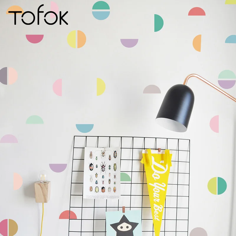 Tofok Colorful Semicircle Wall Sticker Ins Nordic Simple Style Wall Decal Children Room Wardrobe Decor Wall Stickers Girl Favors
Tofok Colorful Semicircle Wall Sticker Ins Nordic Simple Style Wall Decal Children Room Wardrobe Decor Wall Stickers Girl Favors
