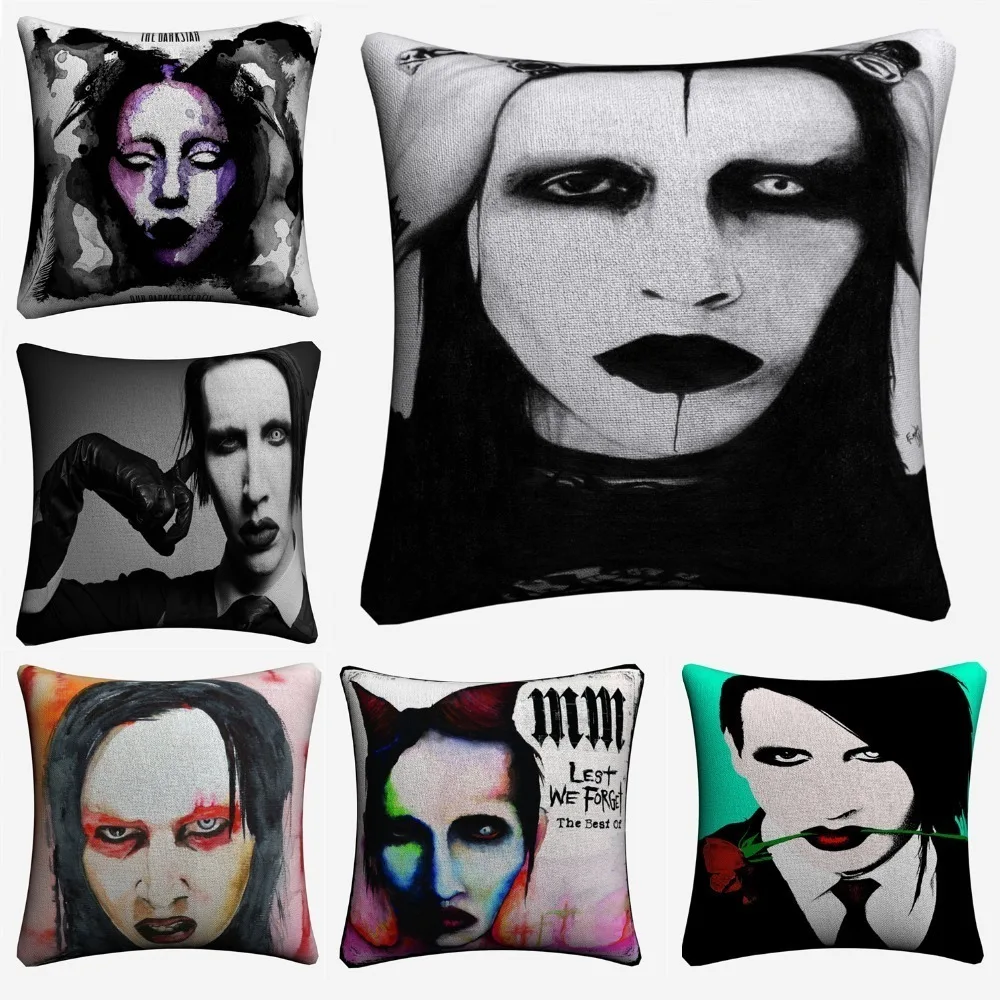 Marilyn Manson Classic Photo Decorative Cotton Linen Cushion Cover 45x45cm Pillow Case For Sofa Chair Home Decor Almofada
Marilyn Manson Classic Photo Decorative Cotton Linen Cushion Cover 45x45cm Pillow Case For Sofa Chair Home Decor Almofada