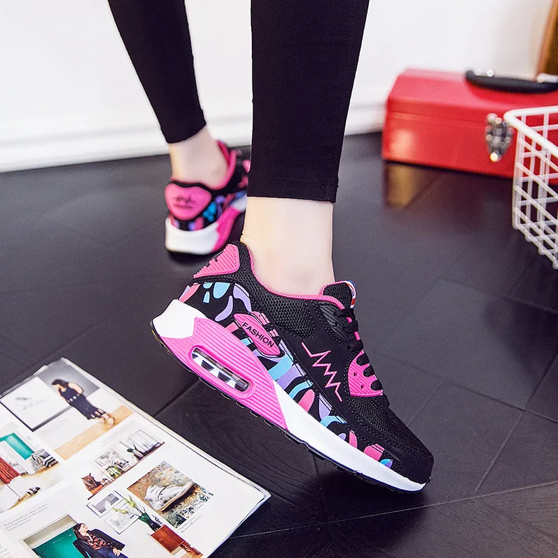 2019 Fashion Breathable Air Mesh Damping Women Casual Shoes Outdoor Walking Shoes Women Sneakers Pink Black White Basket Femme
2019 Fashion Breathable Air Mesh Damping Women Casual Shoes Outdoor Walking Shoes Women Sneakers Pink Black White Basket Femme