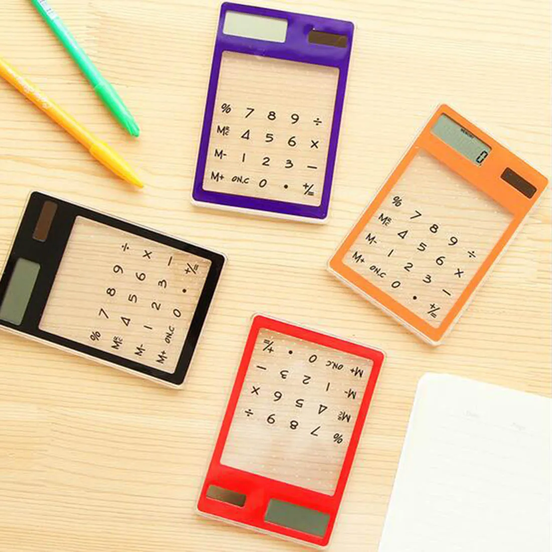 Solar Calculator Creative Stationery Candy Solar Energy Touch Clear Scientific Calculator Student School Office Exam Supplies
Solar Calculator Creative Stationery Candy Solar Energy Touch Clear Scientific Calculator Student School Office Exam Supplies