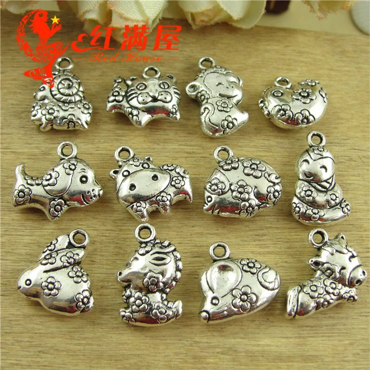 12pcs 16*19MM Mix tibetan silver 12 Chinese zodiac charms and Pendant metal handmade animal bead jewelry making vintage dangle
12pcs 16*19MM Mix tibetan silver 12 Chinese zodiac charms and Pendant metal handmade animal bead jewelry making vintage dangle
