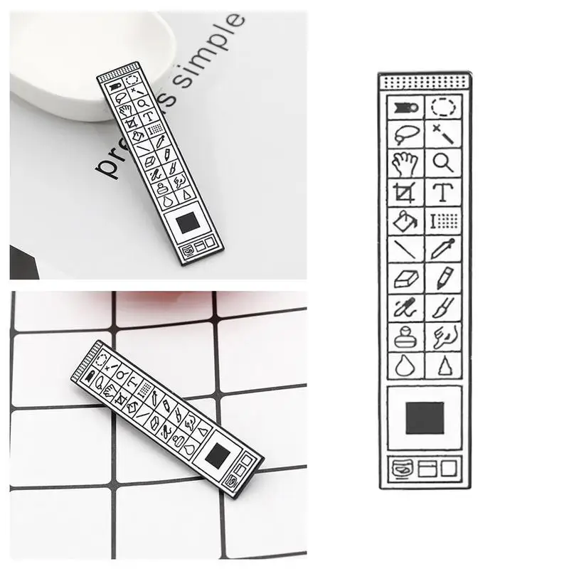1pc Creative Photoshop Toolbar Twist Pin Designer Brooch Clothing Accessories Hot Selling Brooch Ps Toolbar Cute Cartoon Pattern
1pc Creative Photoshop Toolbar Twist Pin Designer Brooch Clothing Accessories Hot Selling Brooch Ps Toolbar Cute Cartoon Pattern