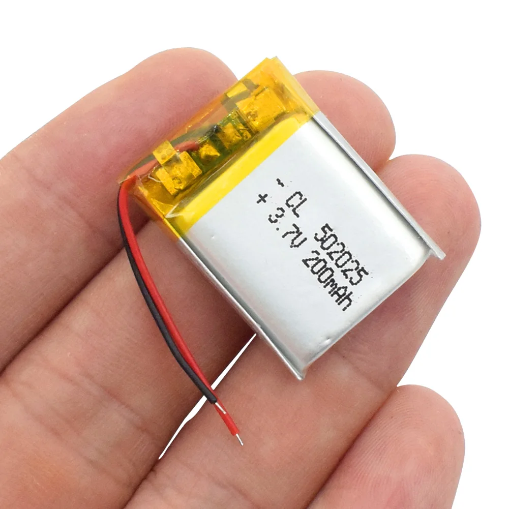 1/2/4 PCS 502025 Polymer Lithium Rechargeable Battery 3.7v 200mah Bluetooth Headphone Voice Recorder LED Lamps Li-po Battery
1/2/4 PCS 502025 Polymer Lithium Rechargeable Battery 3.7v 200mah Bluetooth Headphone Voice Recorder LED Lamps Li-po Battery