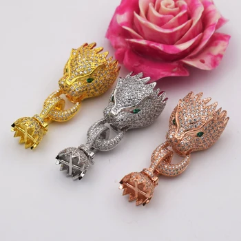 Zircon micro inlay leopard head buckle can be made into tassel pendant bracelet clasp domineering leopard buckle
Zircon micro inlay leopard head buckle can be made into tassel pendant bracelet clasp domineering leopard buckle