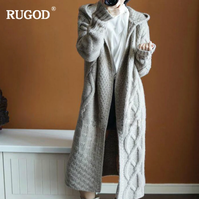 RUGOD New Female Long Style Cardigans 2018 Fashion Casual Hooded Solid Open Stitch Knitted Sweater For Women Tops Sueter Mujer
RUGOD New Female Long Style Cardigans 2018 Fashion Casual Hooded Solid Open Stitch Knitted Sweater For Women Tops Sueter Mujer
