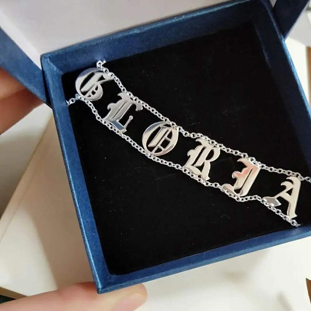METOO Copper Old English Numbers Letter Name Baby Bracelet Chain Charm Bracelet Female Personality Baby Jewelry Rose Gold/Silver
METOO Copper Old English Numbers Letter Name Baby Bracelet Chain Charm Bracelet Female Personality Baby Jewelry Rose Gold/Silver