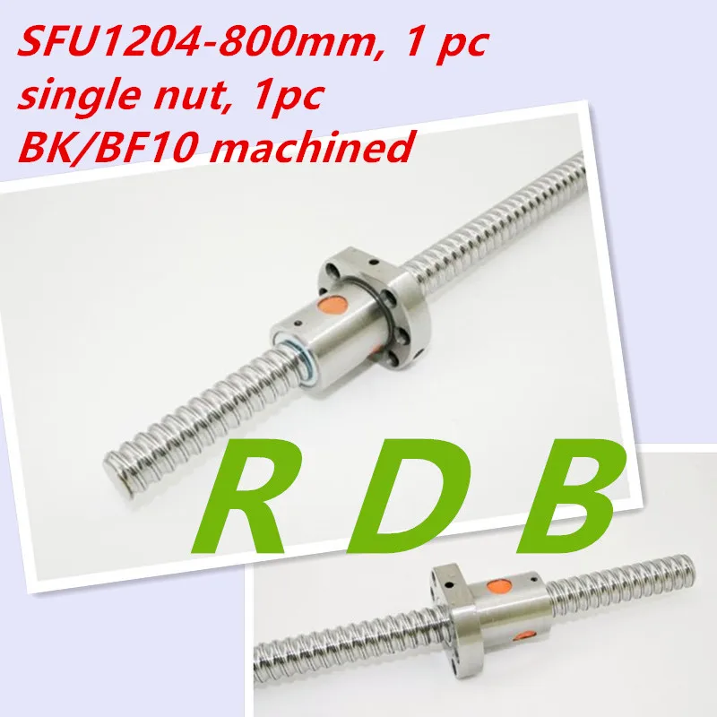 Free shipping SFU1204 800mm rolled ball screw C7 with 1204 single ball nut for CNC parts BK/BF10 machined
Free shipping SFU1204 800mm rolled ball screw C7 with 1204 single ball nut for CNC parts BK/BF10 machined